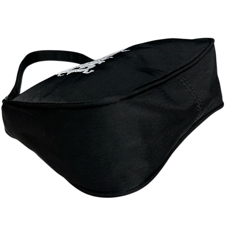 Dolls Kill Logo Mini Hobo Shoulder Bag Black Y2K Goth Streetwear Purse - Picture 5 of 9